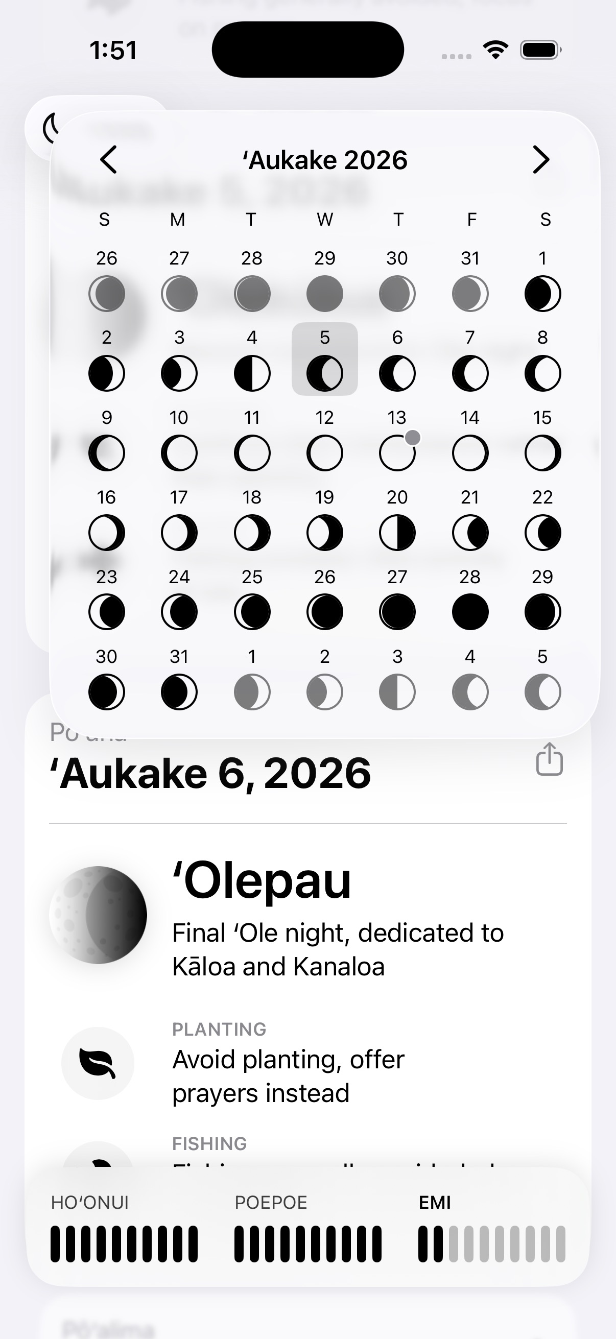 Calendar date selection