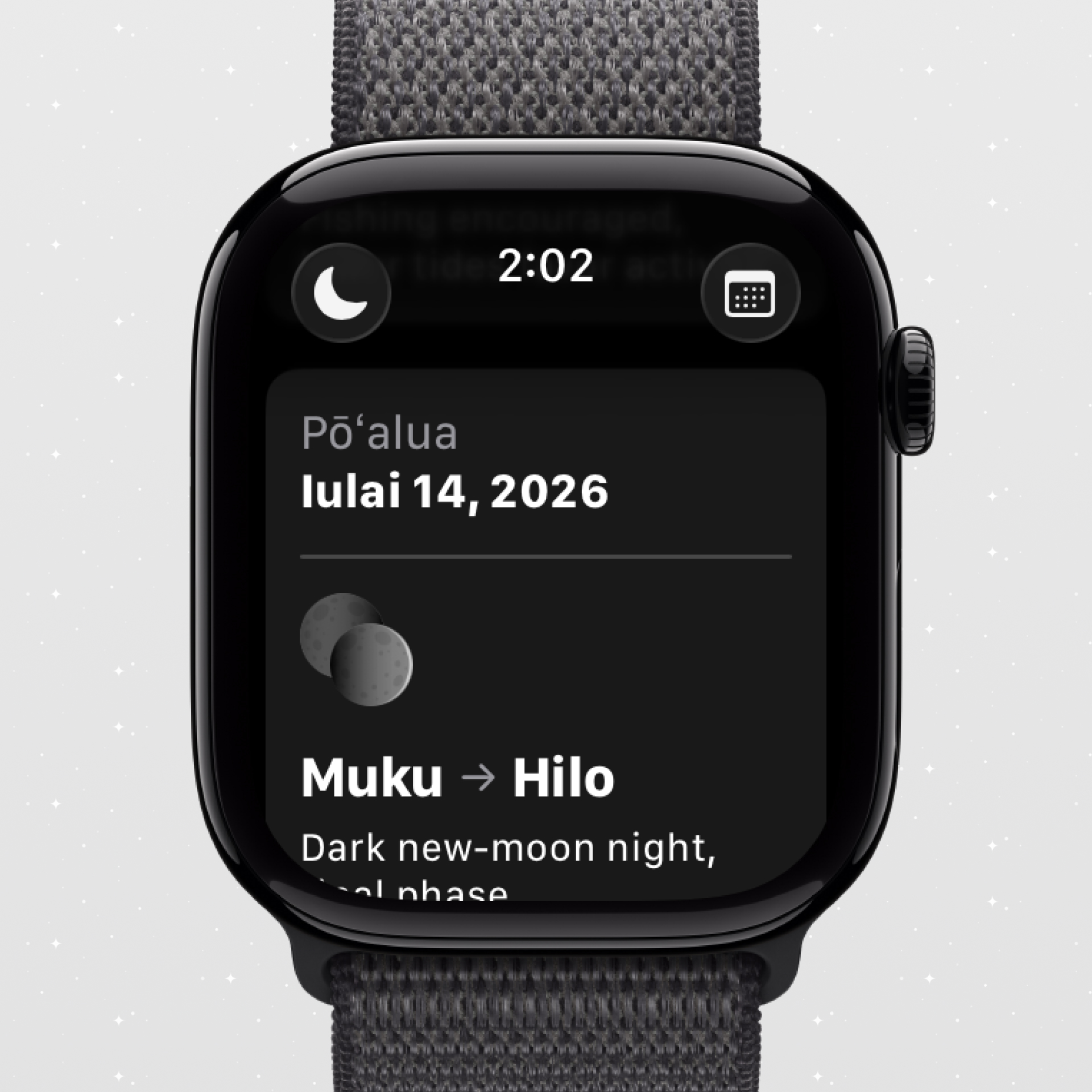 Primary day scrolling interface